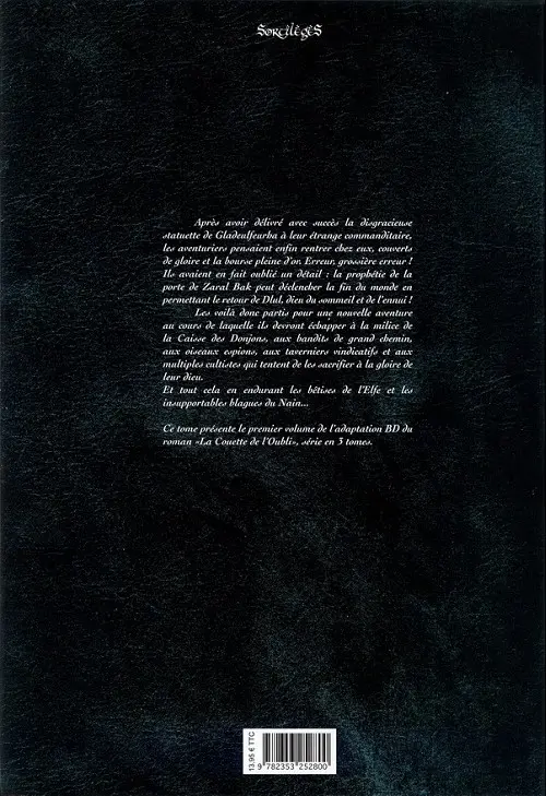 Verso de l'album Le Donjon de Naheulbeuk Tome 7 Troisième saison, partie 1
