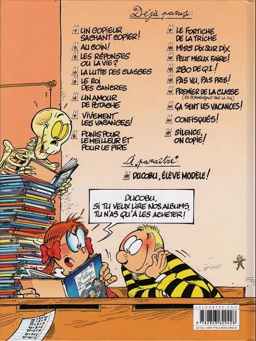Verso de l'album L'Élève Ducobu Tome 6 Un amour de potache