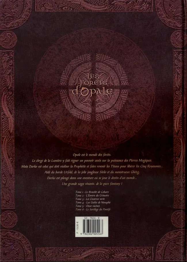 Verso de l'album Les Forêts d'Opale Tome 6 Le sortilège du pontife