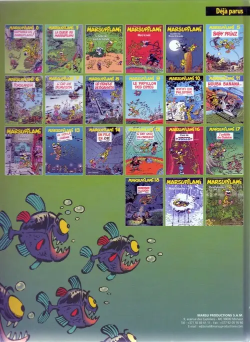 Verso de l'album Marsupilami Tome 0 Capturez un marsupilami !