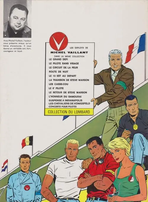Verso de l'album Michel Vaillant Tome 8 Le 8e pilote