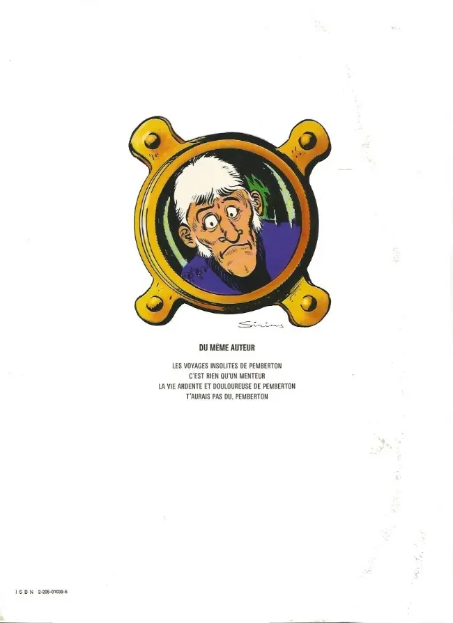 Verso de l'album Pemberton Tome 2 Pemberton c'est rien qu'un menteur