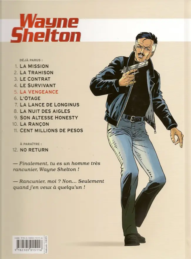 Verso de l'album Wayne Shelton Tome 5 La vengeance