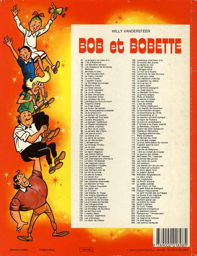 Verso de l'album Bob et Bobette Tome 206 Les barbus baraques