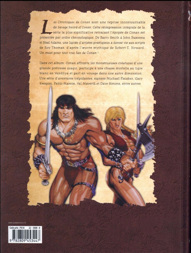 Verso de l'album Les Chroniques de Conan Tome 18 1984 (II)