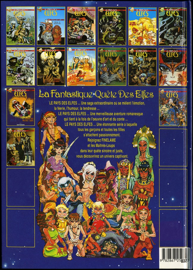 Verso de l'album ElfQuest - La Fantastique quête des elfes Tome 15 Voyage vers la mort