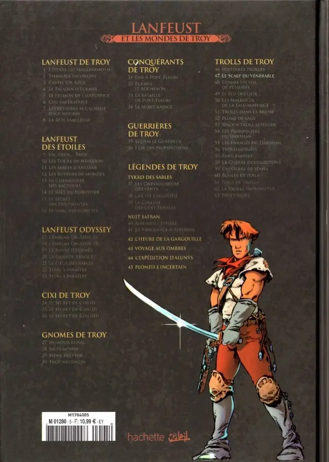 Verso de l'album Lanfeust et les mondes de Troy Tome 47 Trolls de Troy - Le scalp du vénérable