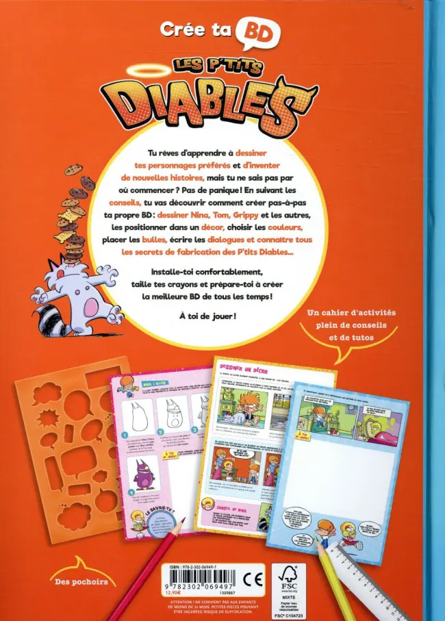 Verso de l'album Les P'tits diables Crée ta BD