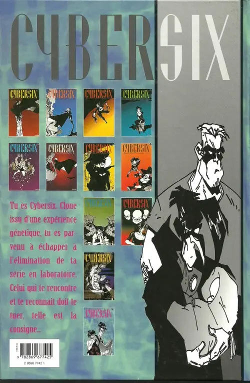 Verso de l'album Cybersix Tome 12