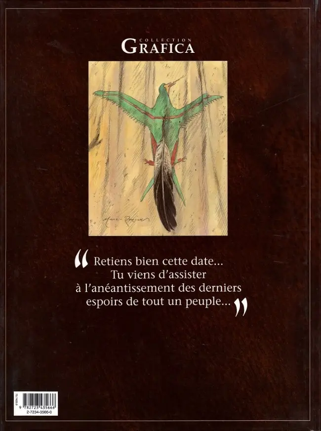 Verso de l'album Black Hills 1890 Tome 3 La grande blessure