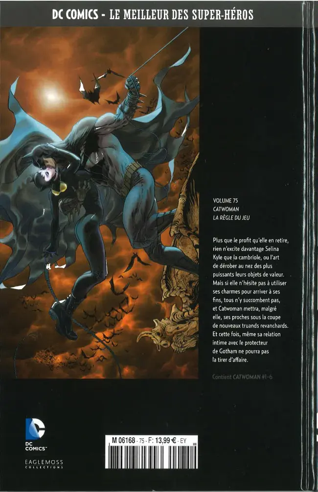 Verso de l'album DC Comics - Le Meilleur des Super-Héros Volume 75 Catwoman - La Règle du Jeu