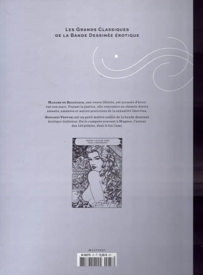 Verso de l'album Les Grands Classiques de la Bande Dessinée Érotique - La Collection Tome 37 Les infortunes de Madame de Beaufleur