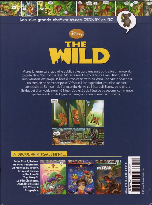 Verso de l'album Les plus grands chefs-d'œuvre Disney en BD Tome 47 The Wild
