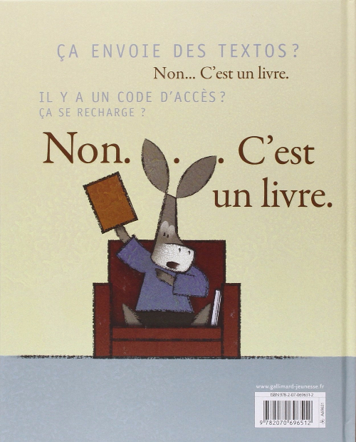 Verso de l'album C'est un livre