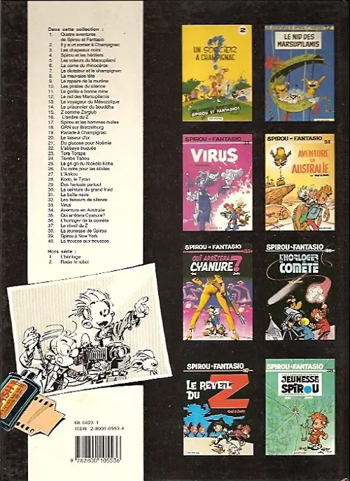 Verso de l'album Spirou et Fantasio Tome 27 L'Ankou