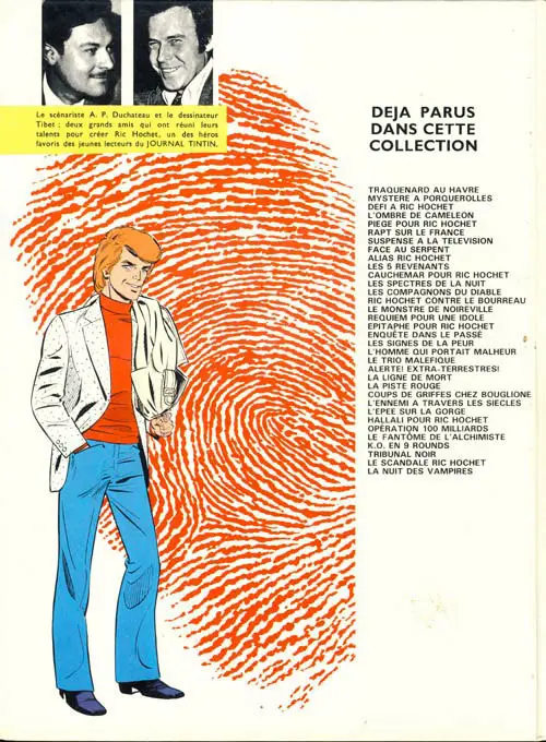 Verso de l'album Ric Hochet Tome 29 Opération 100 milliards