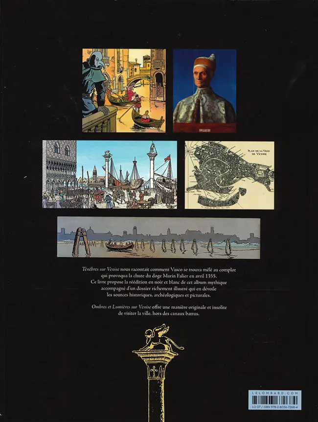 Verso de l'album Vasco Ombres et lumières sur Venise