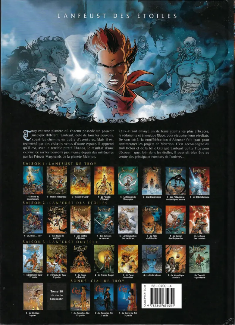 Verso de l'album Lanfeust des Étoiles Tome 2 Les tours de Meirrion