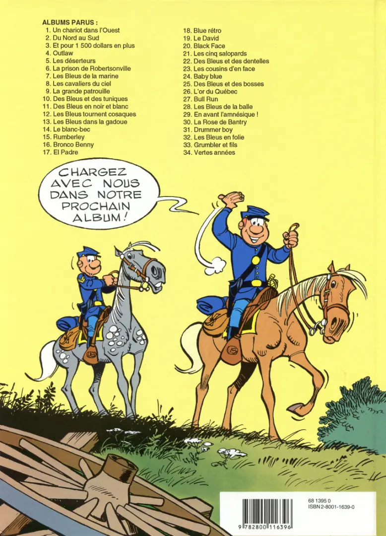 Verso de l'album Les Tuniques Bleues Tome 29 En avant l'amnésique