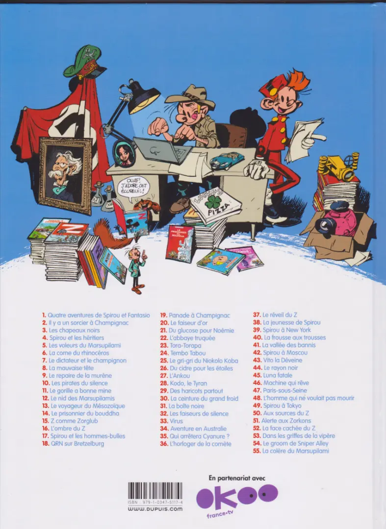 Verso de l'album Spirou et Fantasio Tome 17 Spirou et les hommes-bulles