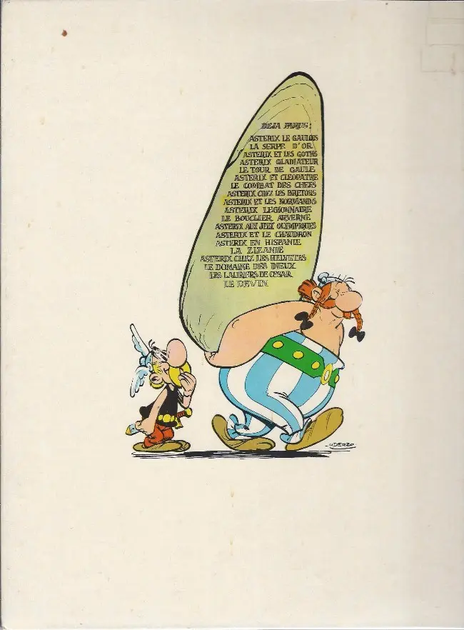 Verso de l'album Astérix Tome 18 Les lauriers de César