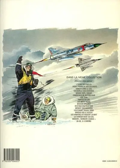 Verso de l'album Tanguy et Laverdure Tome 17 Mission Dernière chance