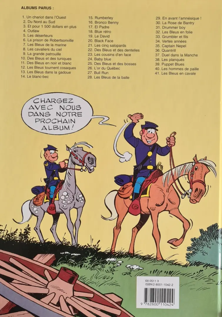 Verso de l'album Les Tuniques Bleues Tome 21 Les cinq salopards