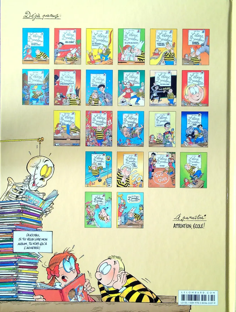 Verso de l'album L'Élève Ducobu Tome 14 Premier de la classe