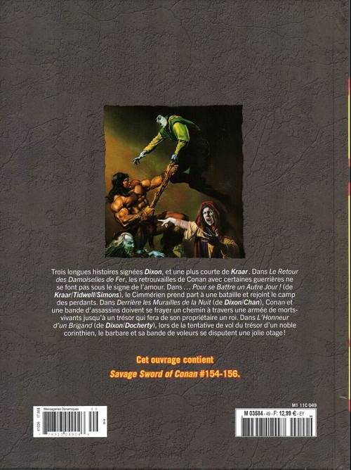 Verso de l'album The Savage Sword of Conan - La Collection Tome 49 Le retour des damoiselles de fer