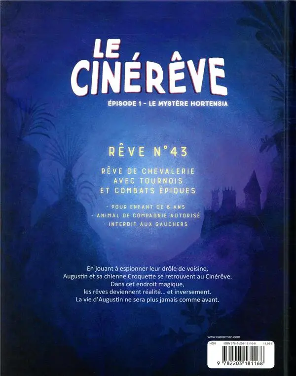 Verso de l'album Le cinérêve Tome 1 Le Mystère Hortensia