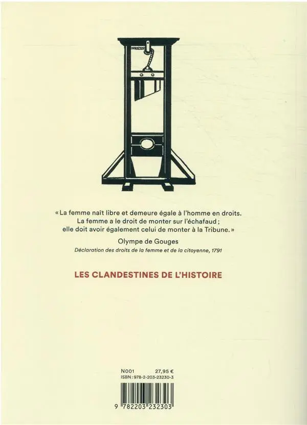 Verso de l'album Olympe de Gouges