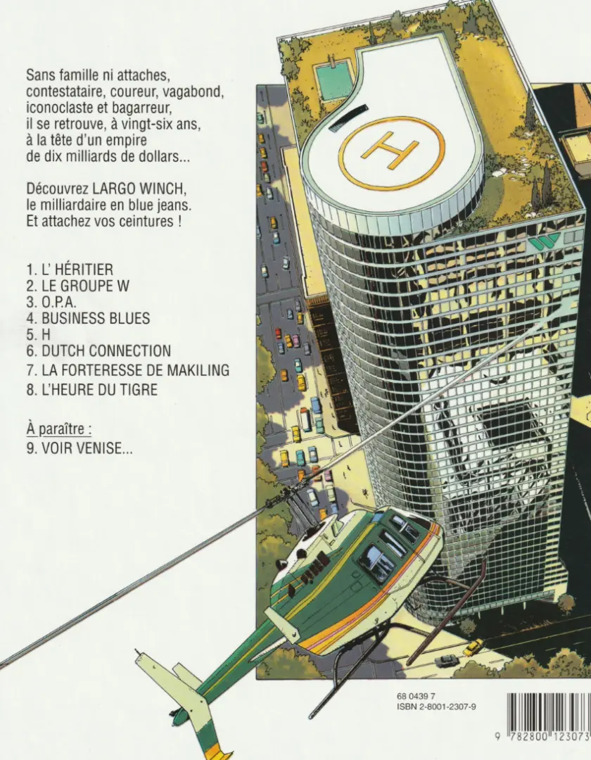 Verso de l'album Largo Winch Tome 7 La forteresse de Makiling