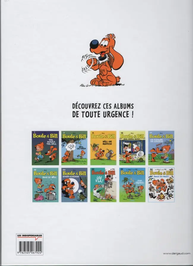 Verso de l'album Boule & Bill Tome 26 'faut rigoler !