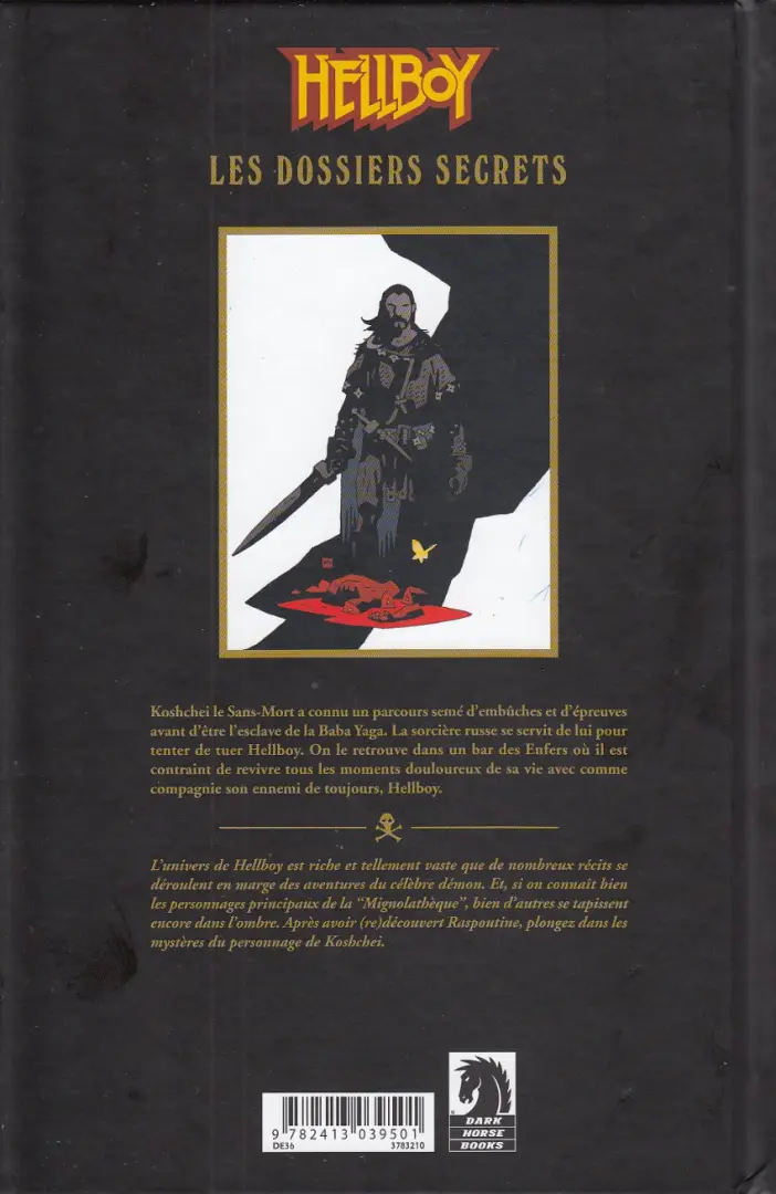 Verso de l'album Les Dossiers secrets de Hellboy 2 Koshchei