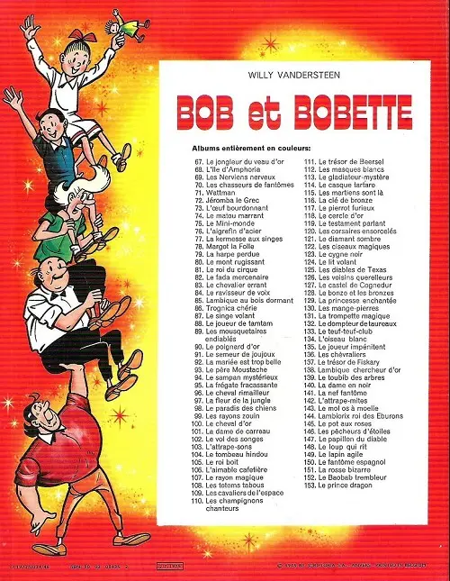 Verso de l'album Bob et Bobette Tome 129 La princesse enchantée