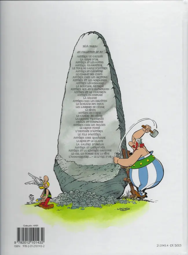 Verso de l'album Astérix Tome 11 Le bouclier Arverne