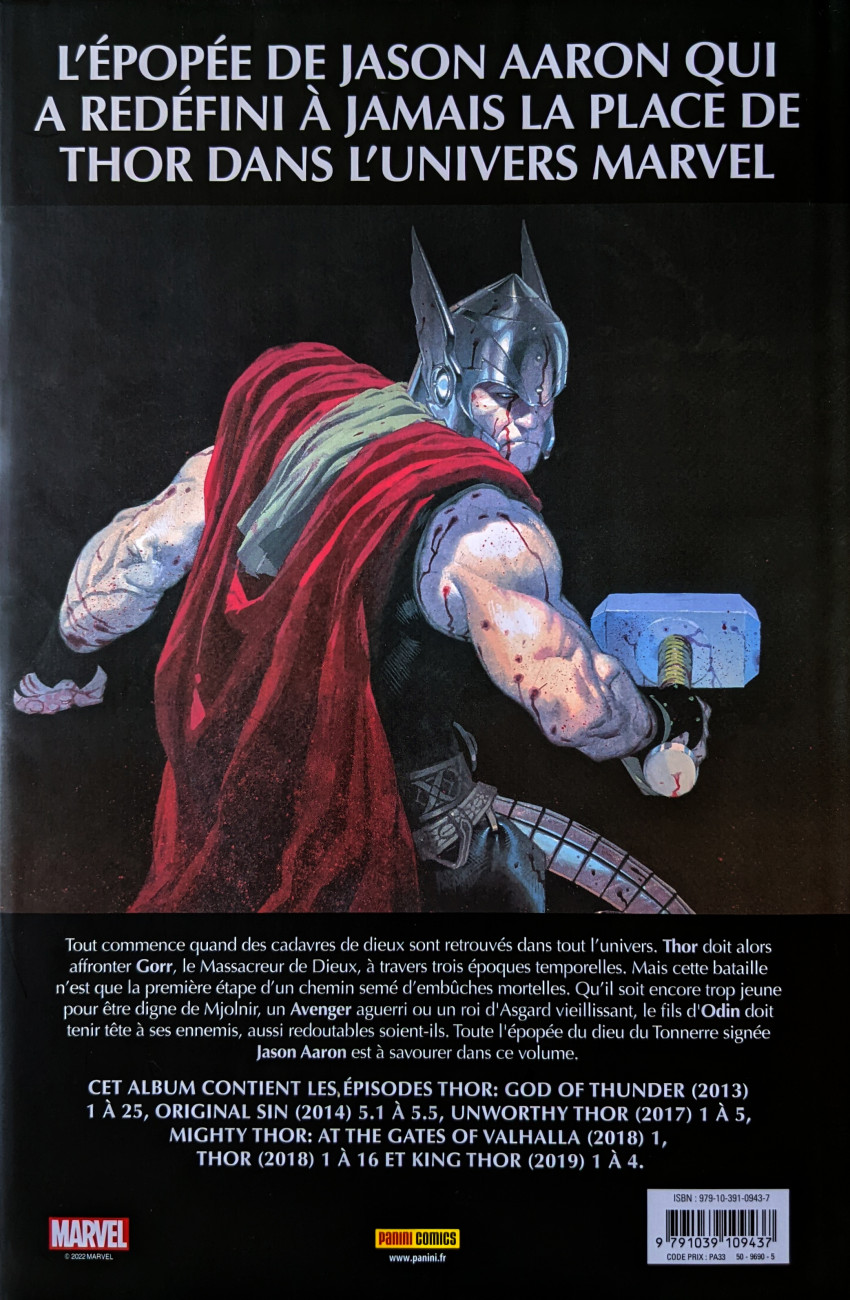 Verso de l'album Thor : Dieu du Tonnerre