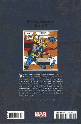 Verso de l'album Marvel Origines N° 8 Thor 2 (1963)