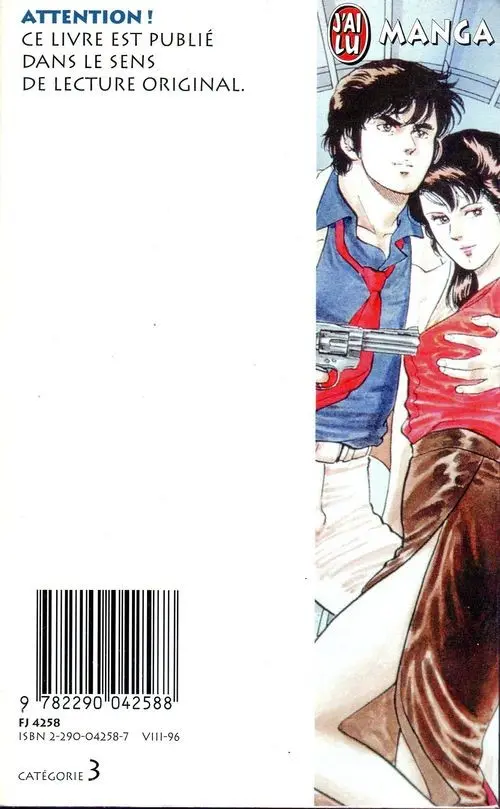 Verso de l'album City Hunter - Nicky Larson 6 La Joueuse mélancolique