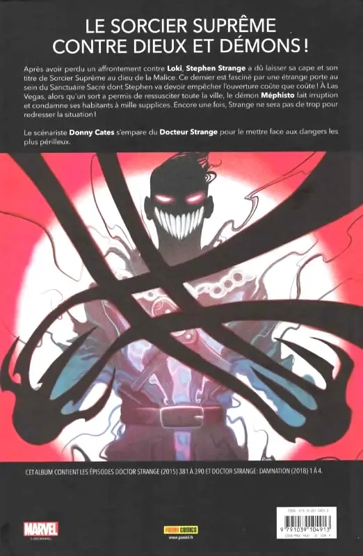 Verso de l'album Doctor Strange : Damnation Damnation