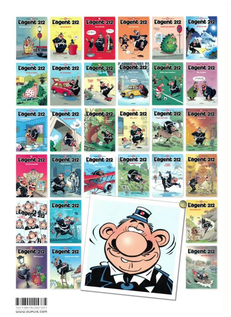 Verso de l'album L'Agent 212 Tome 8 Pas de panique