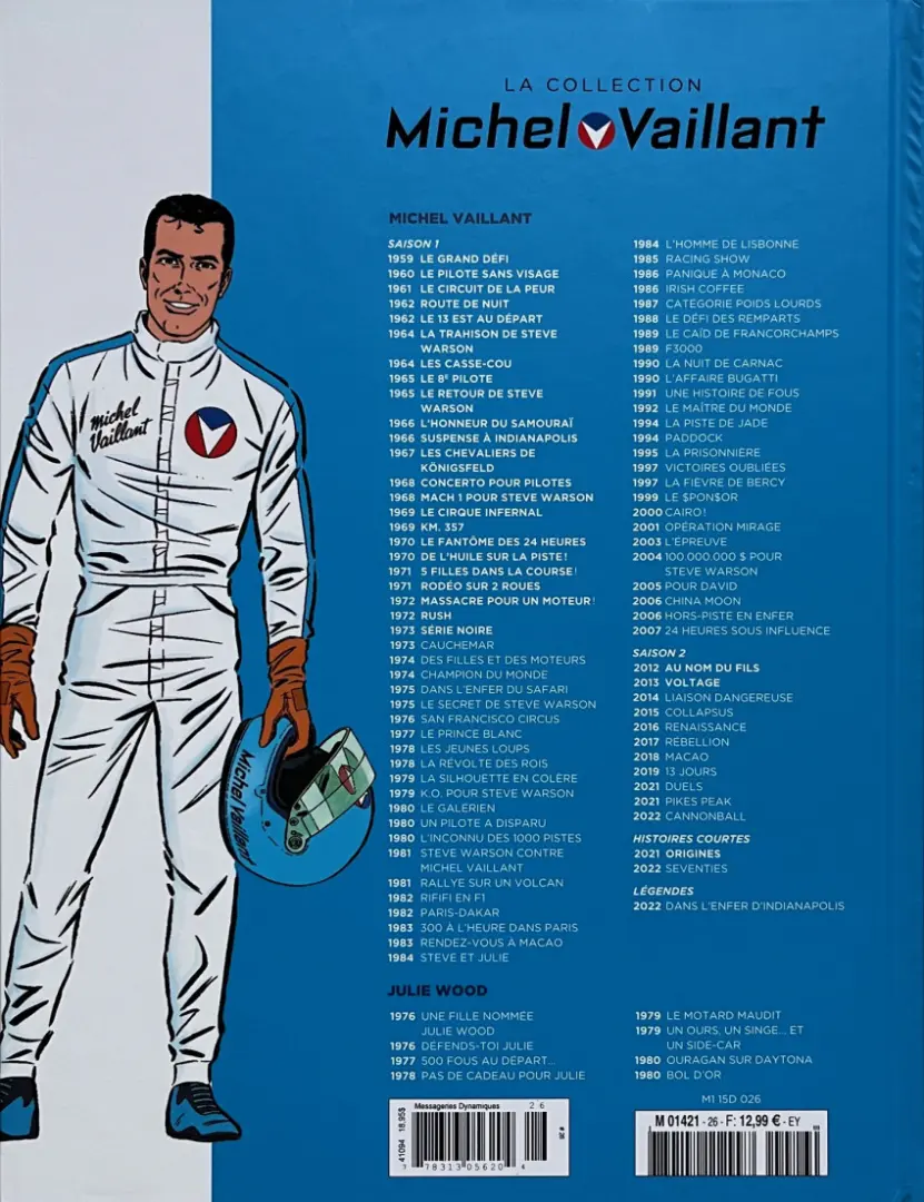 Verso de l'album Michel Vaillant La Collection 26 Série noire