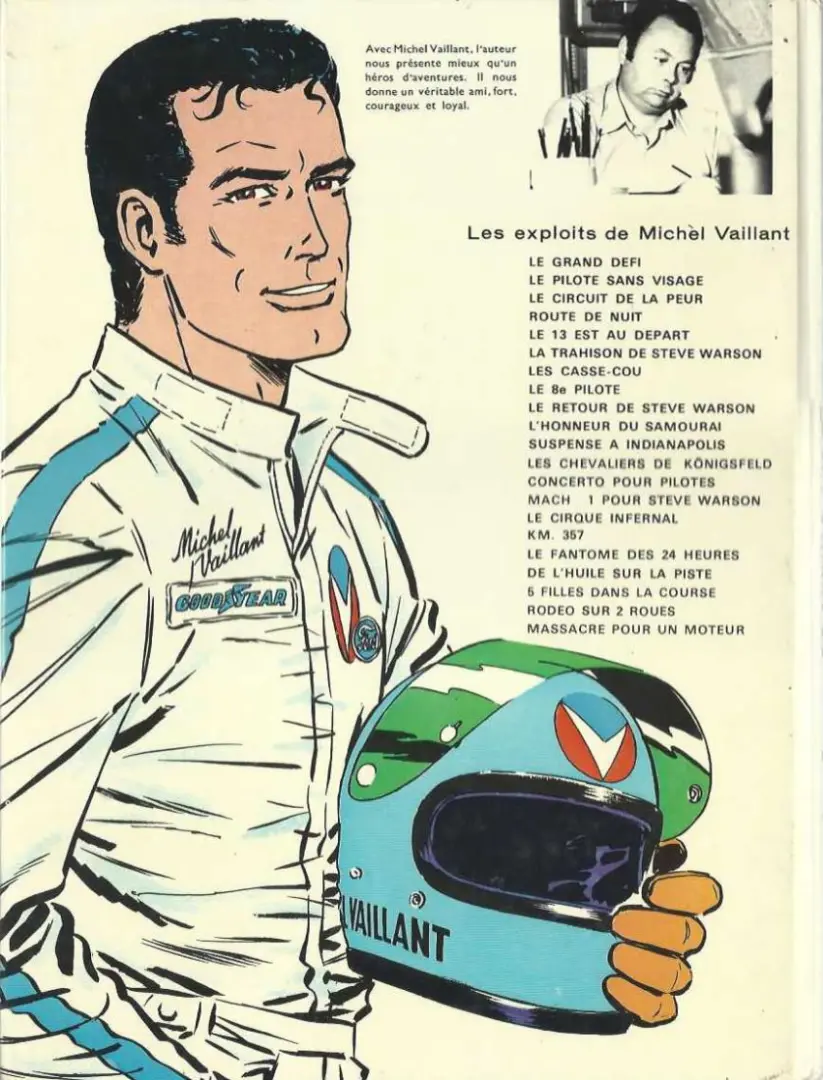 Verso de l'album Michel Vaillant Tome 18 De l'huile sur la piste !