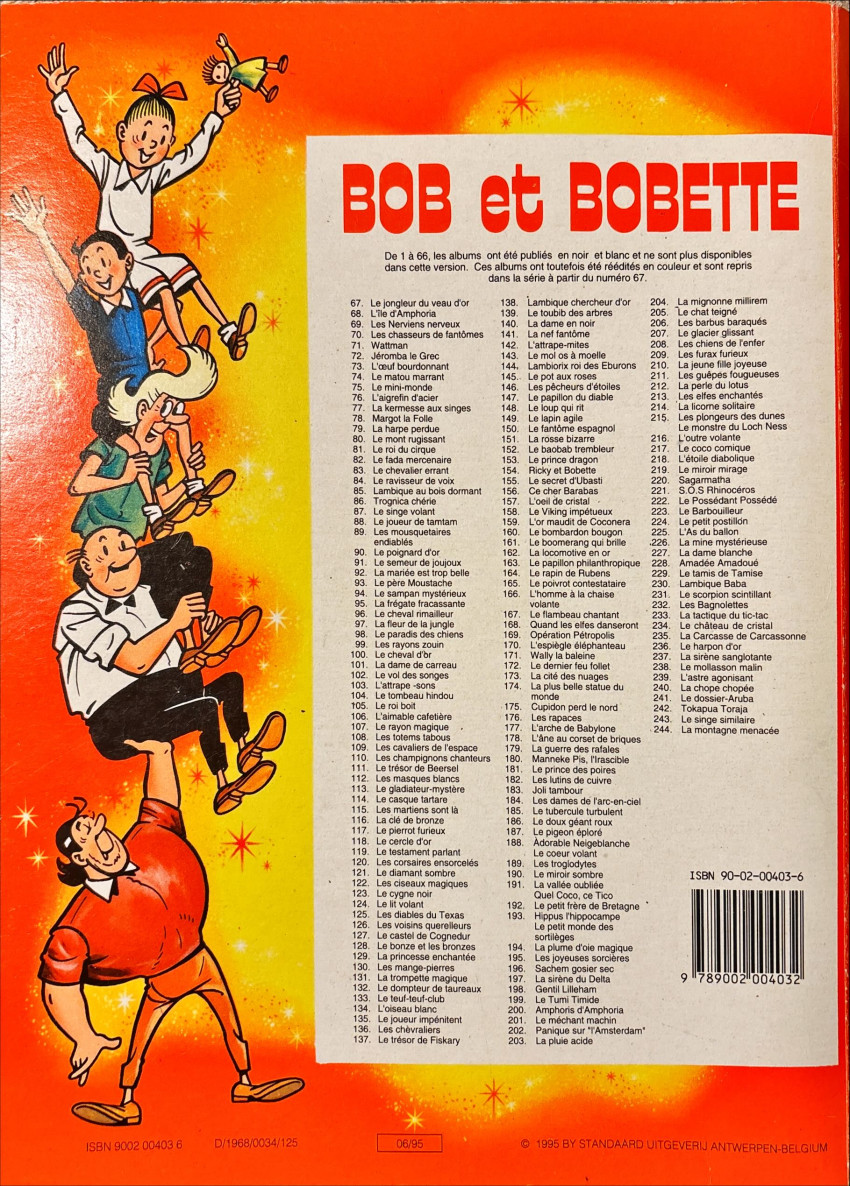 Verso de l'album Bob et Bobette Tome 82 Le fada mercenaire