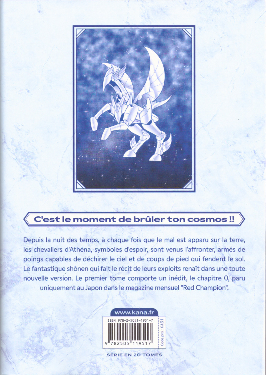 Verso de l'album Saint Seiya - Les Chevaliers du Zodiaque Final Edition 1