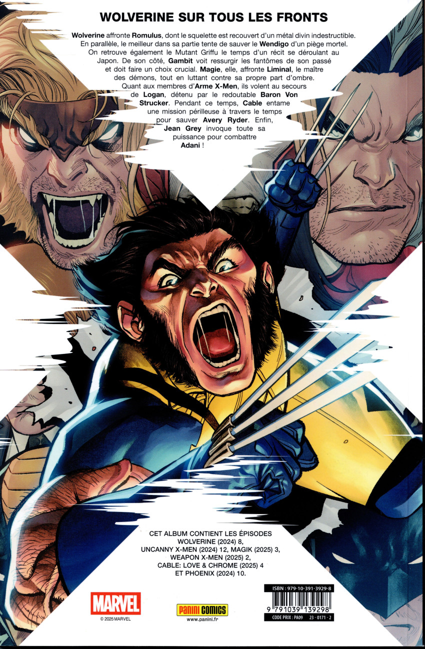 Verso de l'album X-Men 19