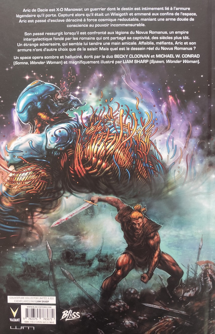 Verso de l'album X-O Manowar 1 Invaincu