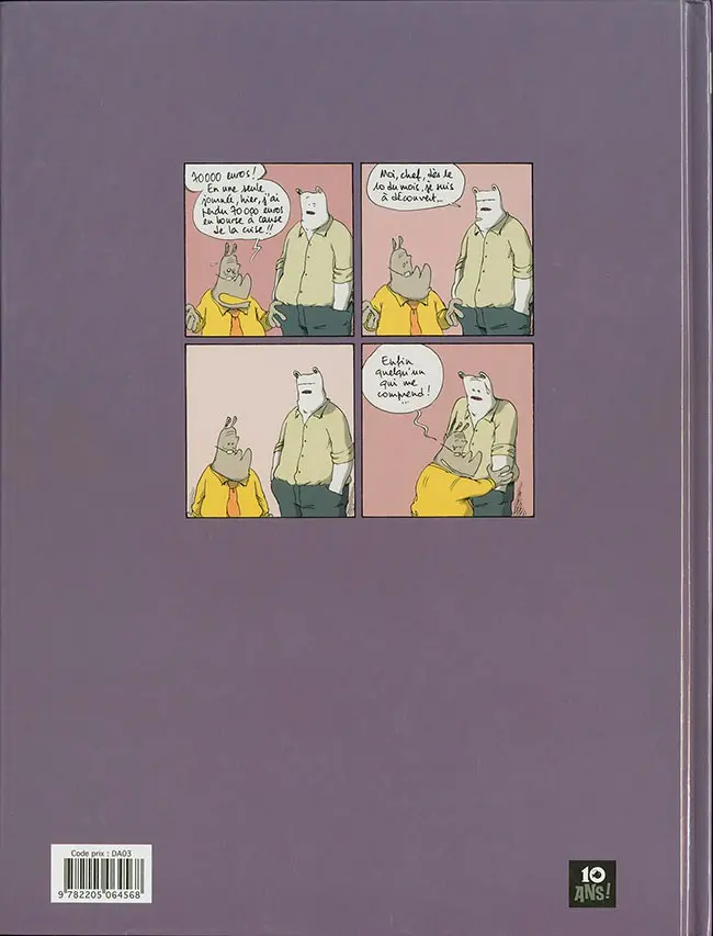Verso de l'album Dans mon open space Tome 3 Spéculation et sentiments