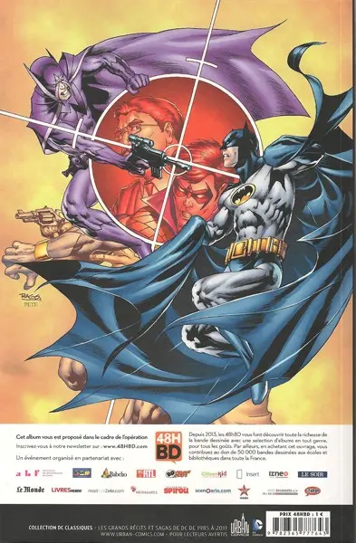 Verso de l'album DC Saga présente Vendetta