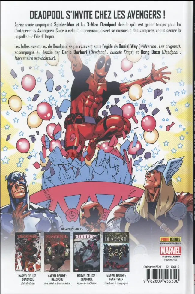 Verso de l'album Deadpool Je Suis Ton Homme
